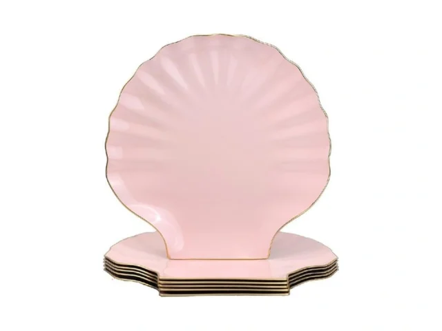 Spsyrine Pink Charger Plates 13 Set Of 6 Scalloped… Code