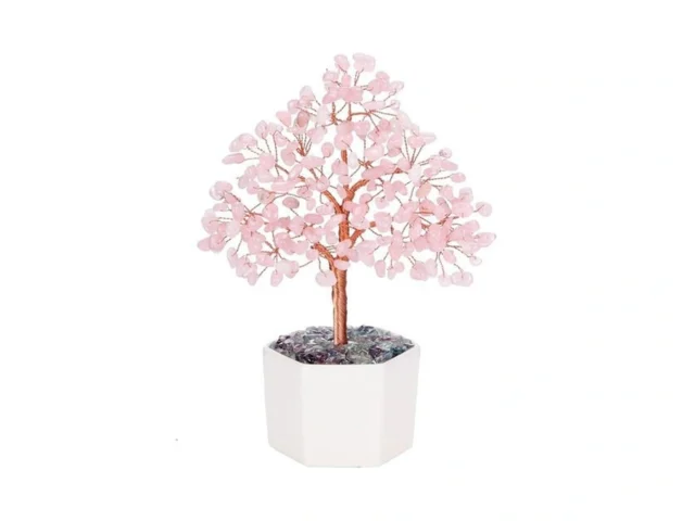 Crystaltears Rose Quartz Crystal Tree Handmade… Code