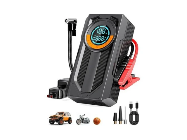 Jump Starter With Air Compressor Battery Jumper… Code