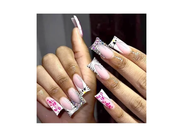 Ruokexin Press On Nails For Women Long Press On… Code