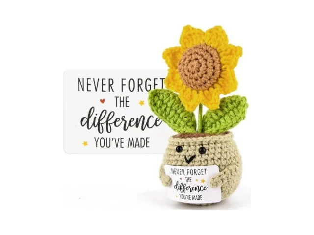Linzipe Positive Crochet Sunflower Cute Cheer Up… Code
