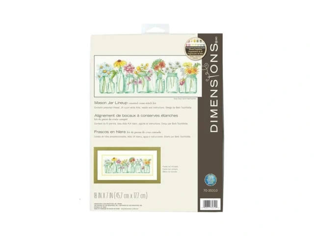 Dimensions Mason Jar Counted Cross Stitch Kit 14… Coupon