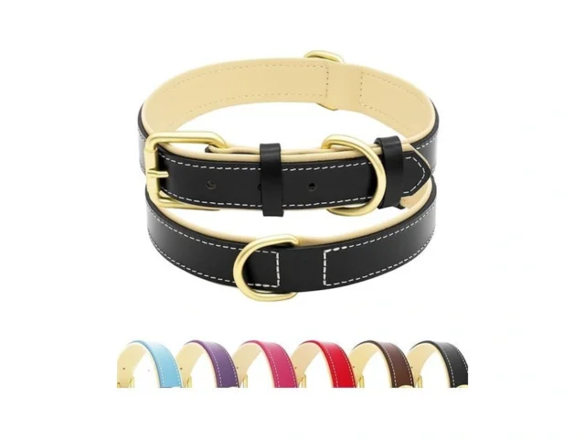 Hsigio Leather Dog Collar For Small Medium And… Coupon