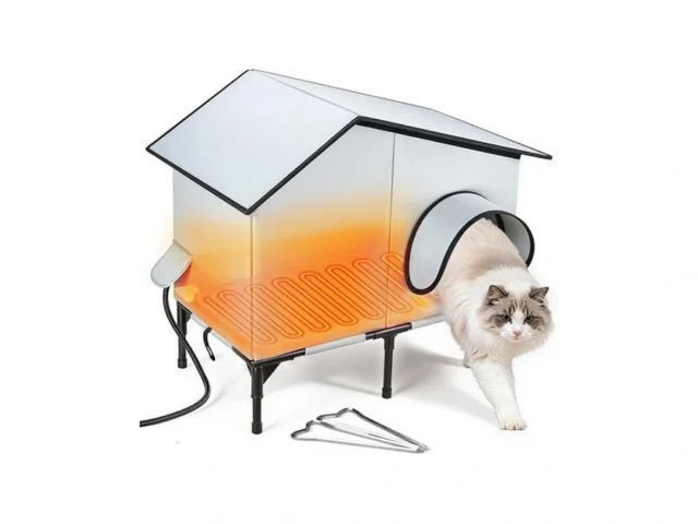 Heated Outdoor Cat House With Heater Waterproof And… Code