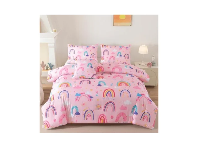 Askotu Rainbow Girls Bedding Set Twin Size Love… Code