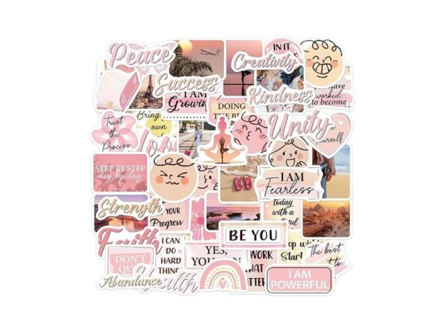 Inspirational Vision Board Stickers 100 Pcs Pink… Coupon