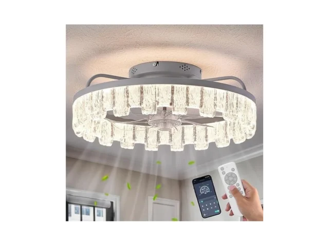 Dalouguan Rustic Silver Caged Ceiling Fan With… Code