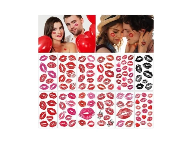 12 Sheets Holloween Valentine S Day Lip Prints… Code