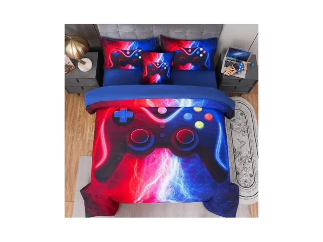 Askotu 6 Pcs Gaming Full Bedding Sets For Boys Red… Code