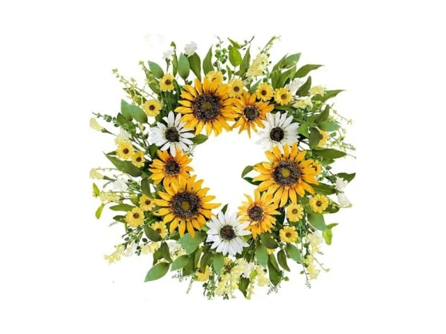 Zjlmit Spring Wreath 20 Inch Artificial Summer… Coupon