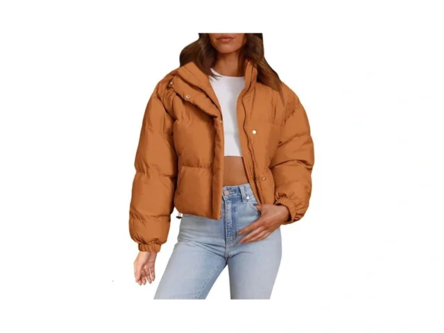 Imily Bela Womens Cropped Puffer Jackets Long… Code