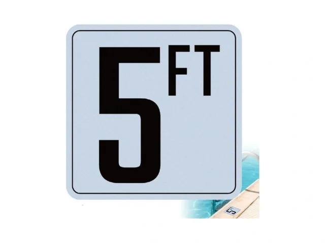 Ocqotat 5ft Pool Depth Stickers 6×6 Inches Vinyl… Coupon