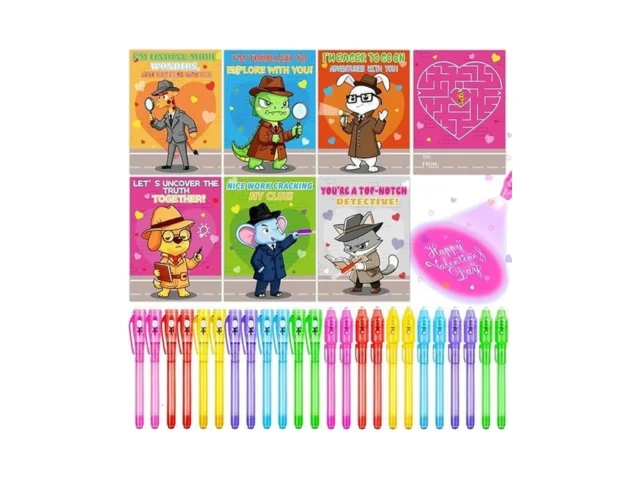 Zenoble 24 Pack Valentines Day Cards For Kids… Code