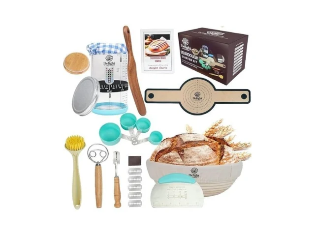 Complete Sourdough Starter Kit With 9 Rattan… Coupon
