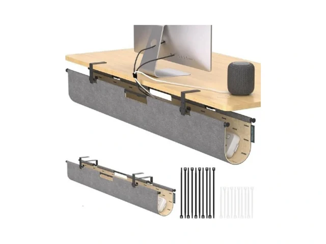2-in-1 Under Desk Cable Management Tray Privacy… Code