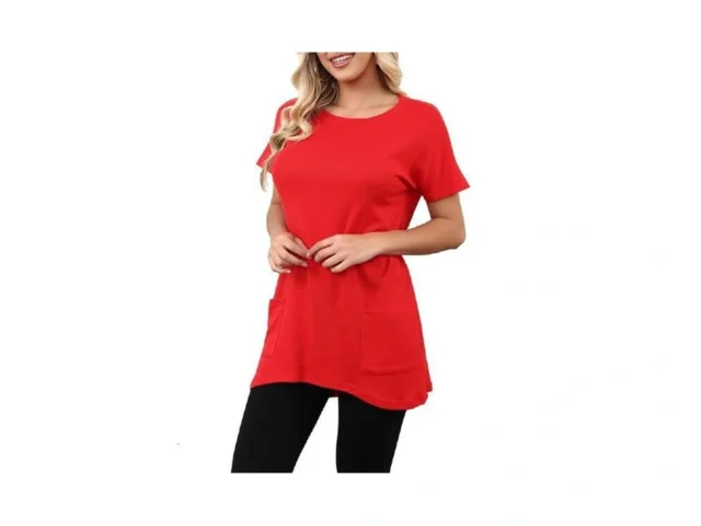 Aphratti Womens Short Sleeve Tunics Or Tops To Wear… Code
