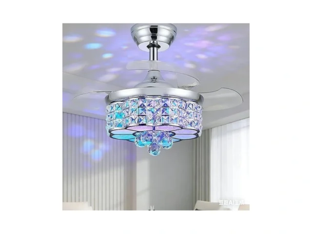 Lumzeylith 30 Retractable Crystal Ceiling Fan With… Code