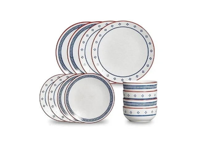 Jodevi 12-piece Stoneware Dinnerware Set For 4… Code