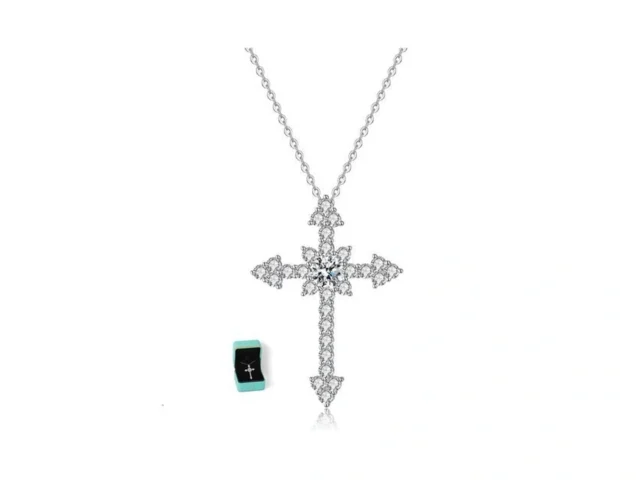Hylyleed Cross Necklace For Women Moissanite Cross… Coupon