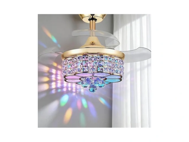 Lumzeylith 30 Retractable Crystal Ceiling Fan With… Code