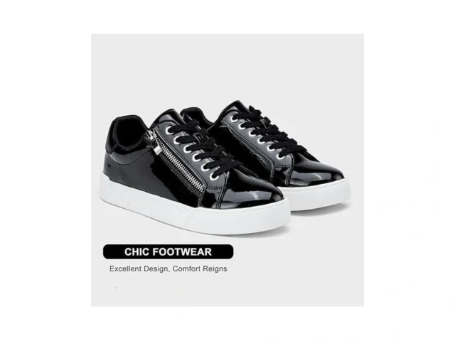 Jeossy Women S Black Patent Classic Flat Lace… Coupon