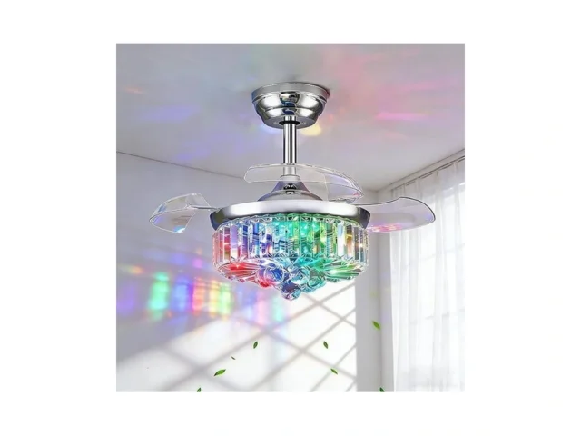 Lumzeylith 30 Retractable Crystal Ceiling Fan With… Code