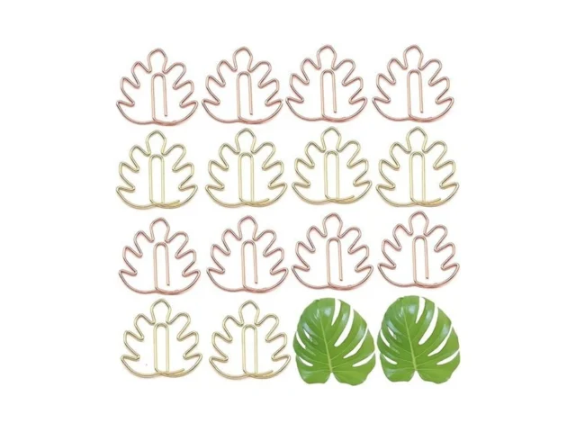 20 Pcs Monstera Leaf Paper Clips – Cute Metal… Code