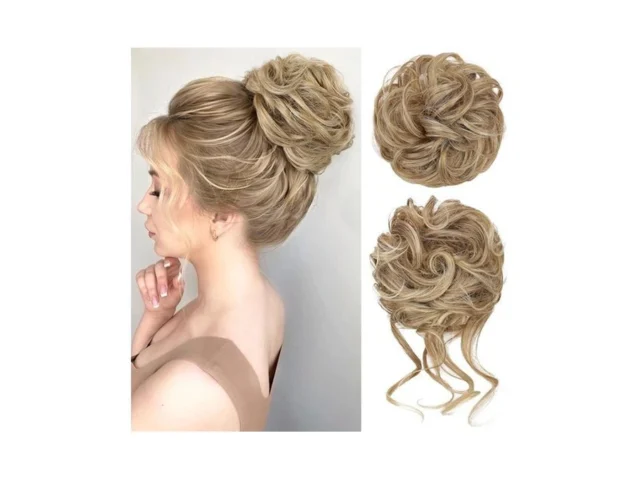 Hmd 2pcs Messy Bun Hair Piece Curly Wavy Hair Bun… Code