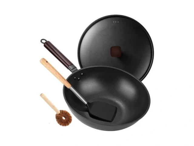 Teewe Carbon Steel Wok Pan – 13 Wok Pan With Lid… Code