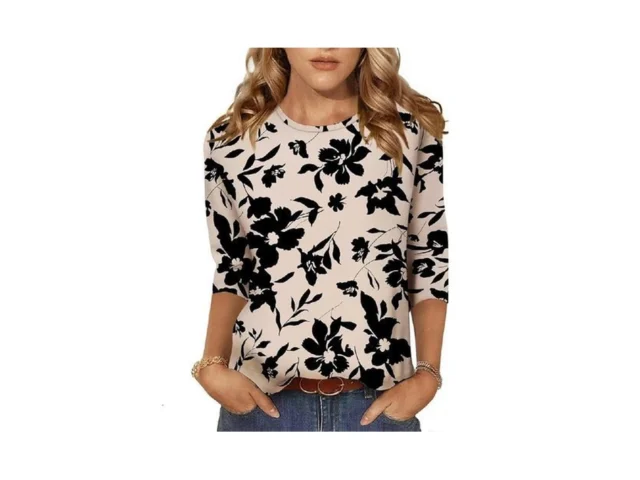 Noracora Women S 3 4 Length Sleeve Crew Neck… Code