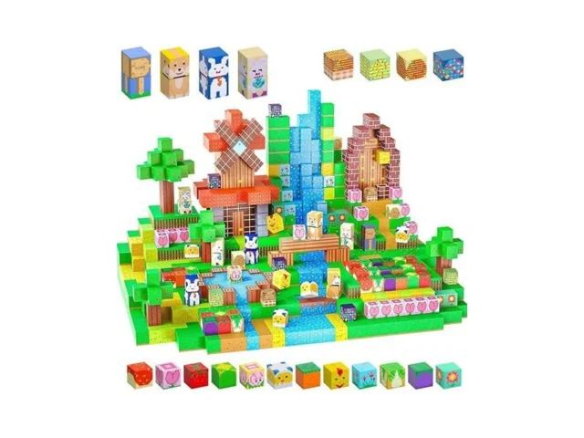 Sktmyy Magnetic Blocks-120pcs Farm Magnetic… Code