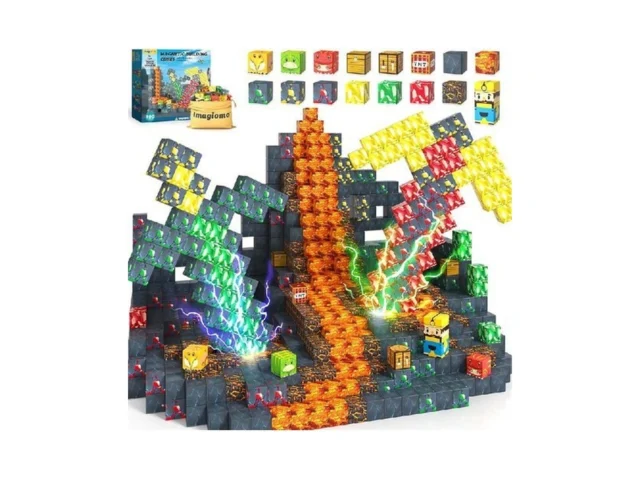 100pcs Magnetic Blocks – Build Mine Magnet World… Code