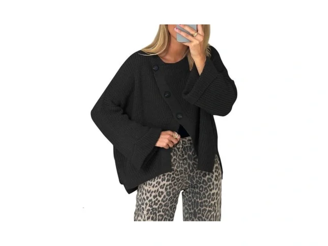 Balimtoy Womens Oversized Chunky Cardigan Sweaters… Code