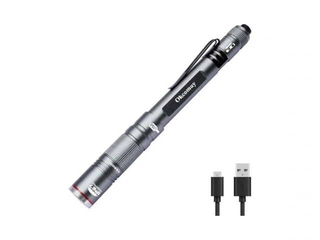 Okcomuy Rechargeable Pen Light Flashlight Ip67… Coupon