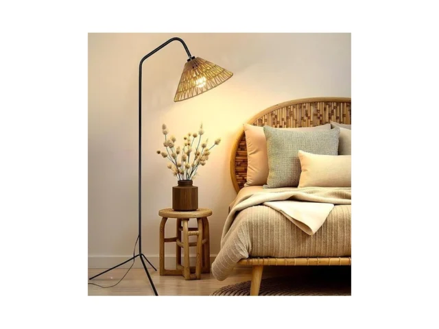 Shalomlite Rattan Floor Lamp Boho Standing Lamp… Coupon