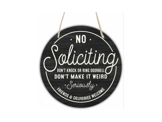 10 Wooden Sign For Front Door – No Soliciting Don T… Code