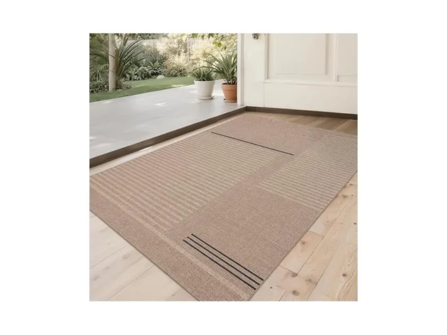 Arvenchy Easy Jute Rug 2×3 Indoor Outdoor Natural… Code