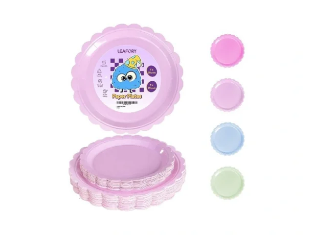 Leafory 50 Pack Disposable Paper Plates Set… Code