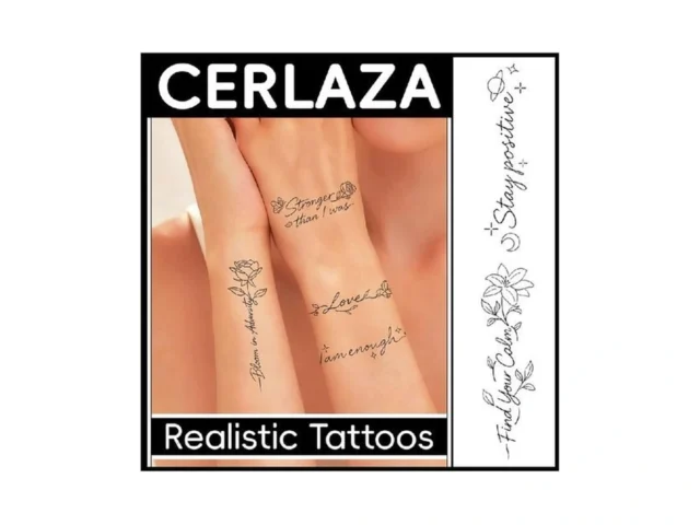 Cerlaza Temporary Tattoos Adult 29 Styles Fake… Code
