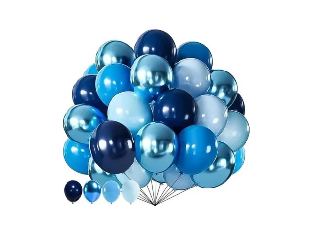 Laorei 60pcs Blue Balloons 12 Inch Metallic Blue… Code