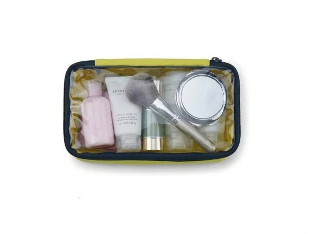 Sevorange Lemon Yellow Makeup Bag With Clear Top… Code