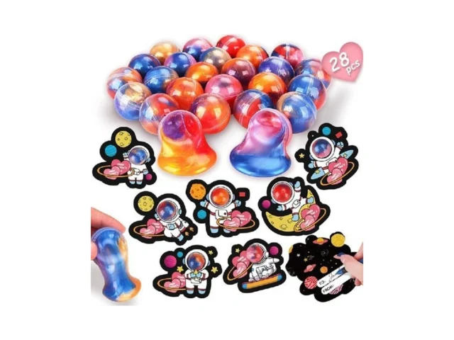 28 Pack Valentines Day Gifts For Kids Galaxy Slime… Code