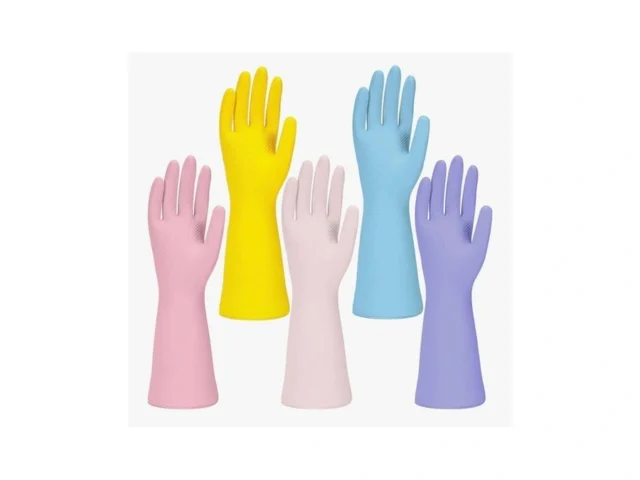 Jsocoah Rubber Kitchen Dishwashing Gloves 5 Pairs… Code