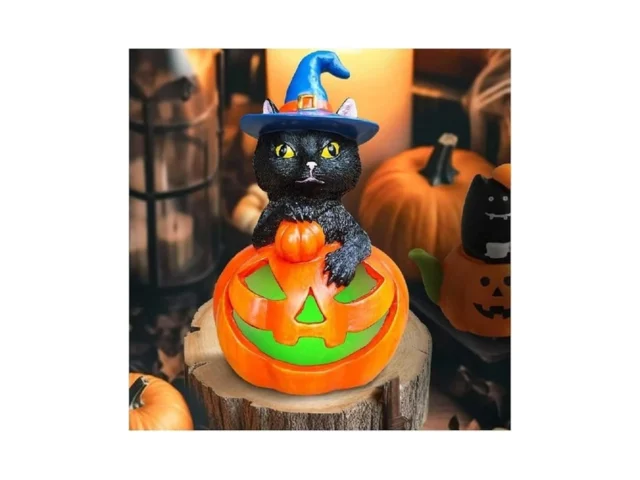 Halloween Decorations Outdoor Solar Black Cat… Code