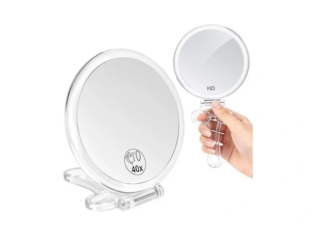 Amisce Magnifying Hand Mirrors With Handle – Double… Code