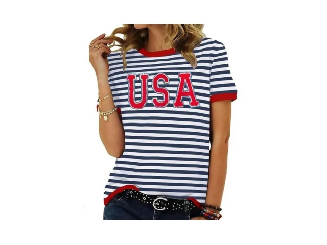 Ithalt Women 4th Of July Shirt Fourth Of July… Code