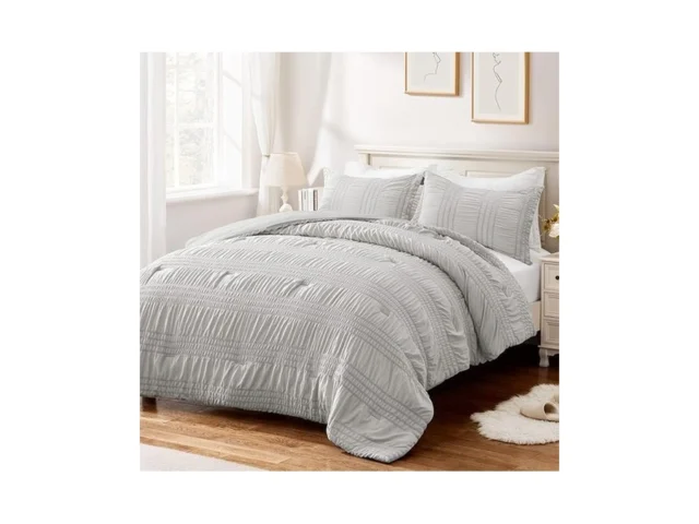Bysure Seersucker Quick-dry Summer Comforter Set 3… Code