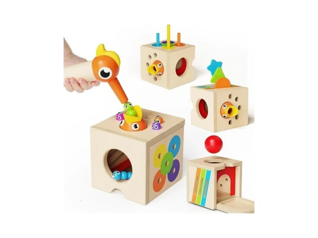 5-in-1 Wooden Activity Cube Toddlers Montessori… Code