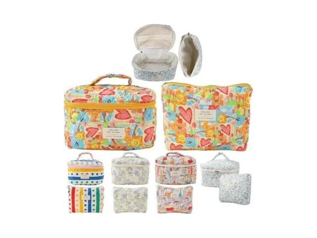 Fcteap Makeup Bag Travel Essentials Quilted… Coupon