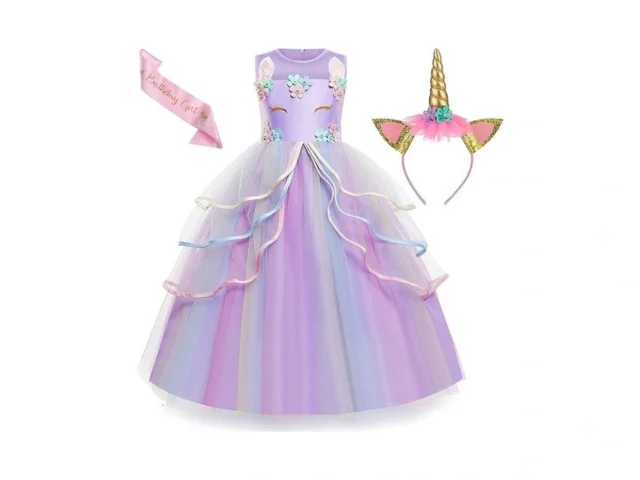 Chektin Unicorn Dress For Girls Unicorn Costume… Coupon